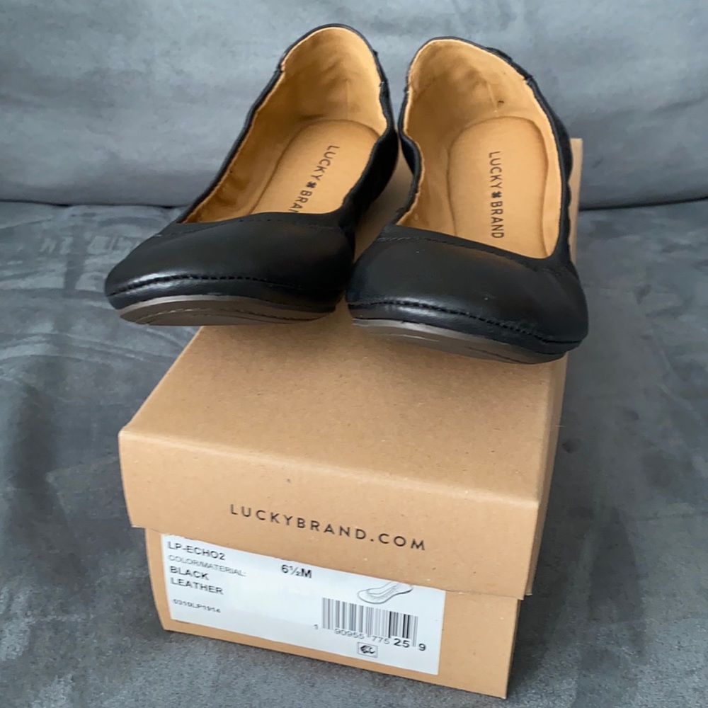Lucky brand leather ballet flats